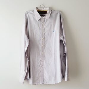 PINK casual men's stripped button down‎ shirt size XL